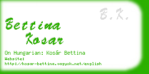 bettina kosar business card